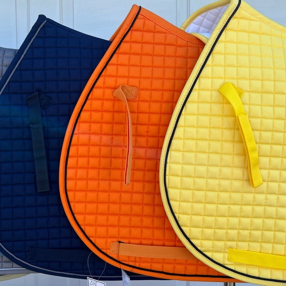 Pumpkin orange PRI all purpose English jumping saddle pad - Picture 2 of 2